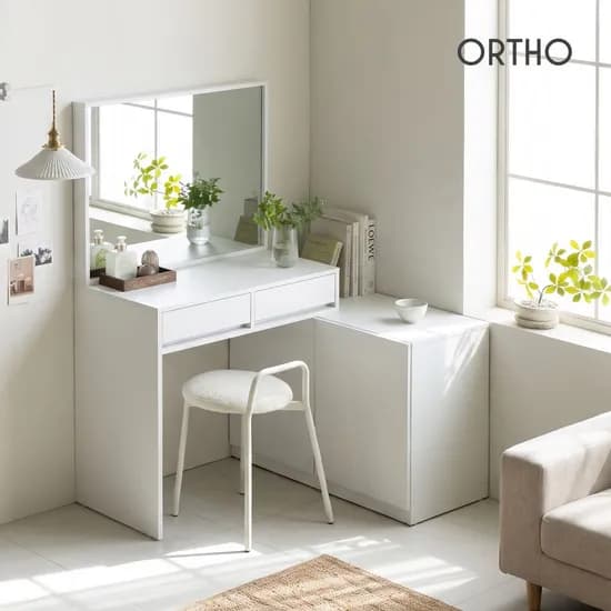 레이첼 도어형 서랍형 800 화장대 거울 세트