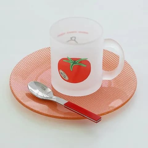 토마토 머그 330ml 유리컵 글라스 잔