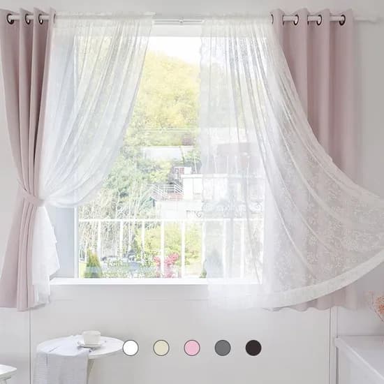 디망쉬 암막 로코코 레이스커튼 4장세트 2size 10color