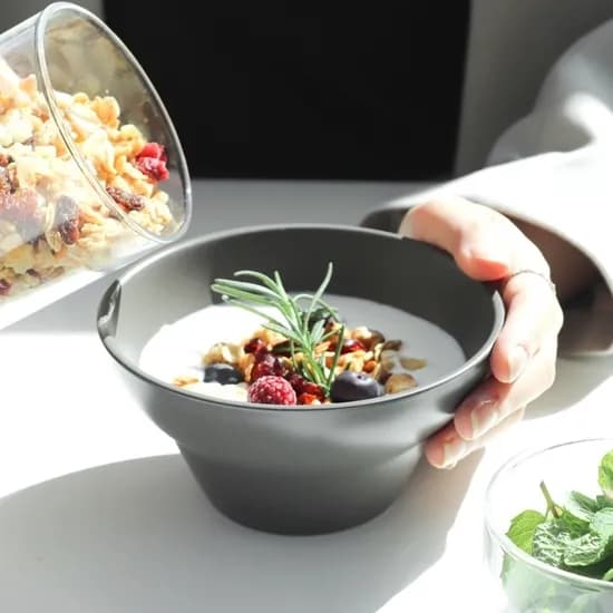 셰어 밥공기 1P 모던한 라인의 도자기공기 요거트볼
