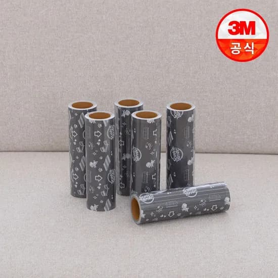 대형 클린컷 돌돌이 테이프클리너 리필 6개입(2입x3개)