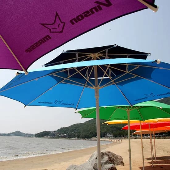 특대형 투톤 디자인 2층 꺾임 비치 낚시 야외 파라솔 7color