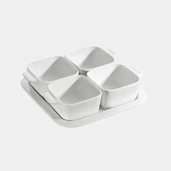 세라믹 서빙트레이 세트 5P 화이트 ST40511-586