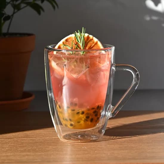 로이지 내열 이중유리 머그 컵 320ml