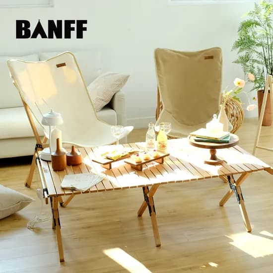 밴프 캔버스우드체어 대