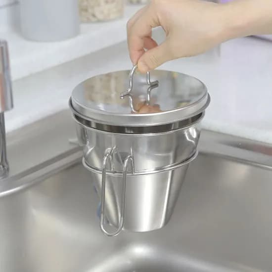 스텐 싱크대 거치식 물빠짐 음식물 쓰레기 수거함