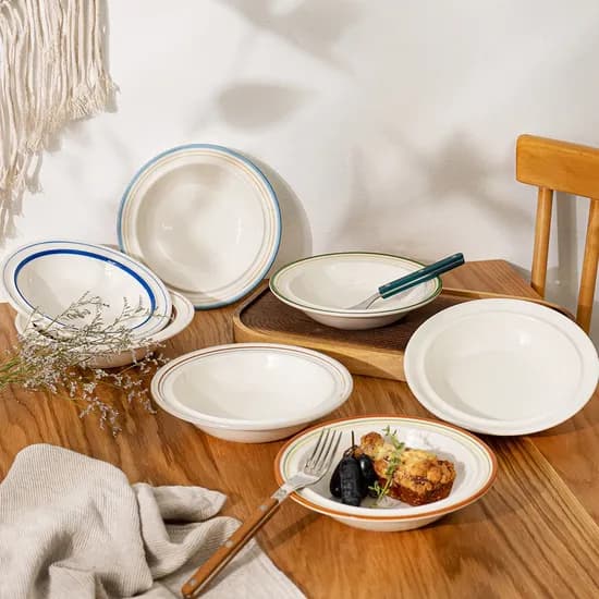 메이플 컬렉션 화이트/코지/밴드 그릇 찬기 L (16cm)