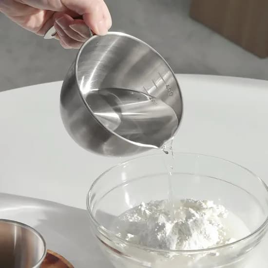 국산 스텐 손잡이 계량 믹싱볼 500ml
