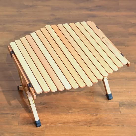 비치목 캠핑 우드 롤테이블 헥사곤 60cm