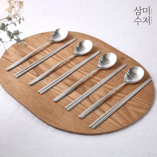 식세기o 국내생산! 기본의 기본 무광 한식 수저세트 10벌세트
