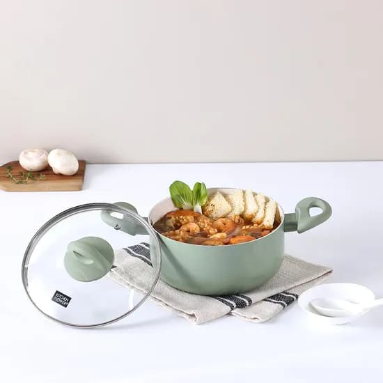쿠킨 IH인덕션 칼라냄비 양수20cm