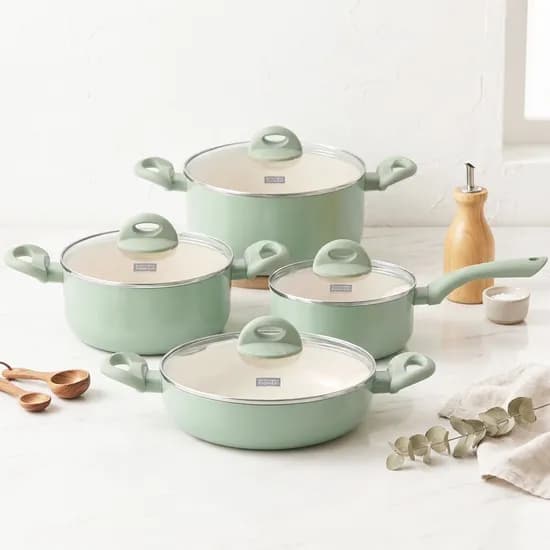 쿠킨 인덕션 칼라냄비 4종 세트 18cm 20cm 24cm 24cm