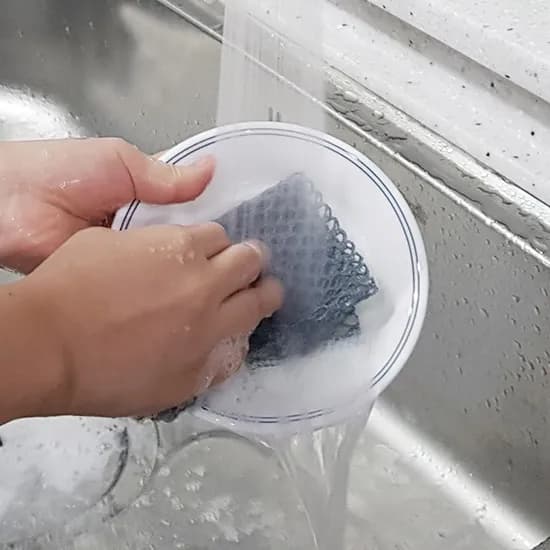 그레이 그물 주방 수세미 5개