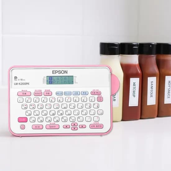 10% 혜택 네이머 LW-K200PK 라벨프린터 휴대용 라벨기 + 기본 테이프 포함