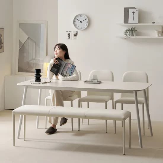 쿠폰가 136,800원/도로모 6인용 포세린 세라믹 식탁 테이블 세트 1800/2000