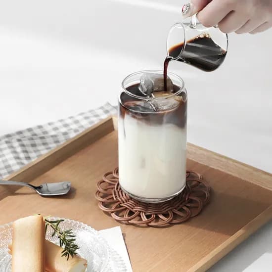 비어캔 내열유리 글라스잔 S 400ml 홈카페 유리컵 커피잔 물컵 맥주잔