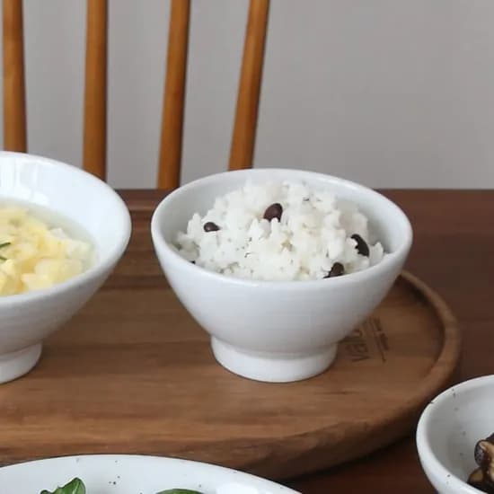 핸드메이드 분청 고백자 도자기 그릇 밥공기 1p