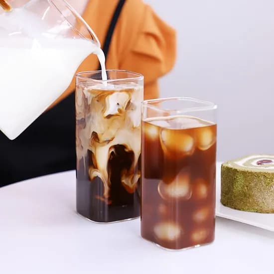 민스터 사각 유리컵 디저트컵 430ml