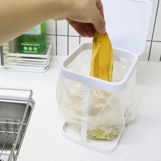 미니 거치형 음식물 쓰레기통 싱크대 위생봉투 걸이