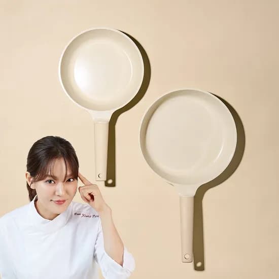 국내생산 인덕션 세라믹 프라이팬 24cm 베이지