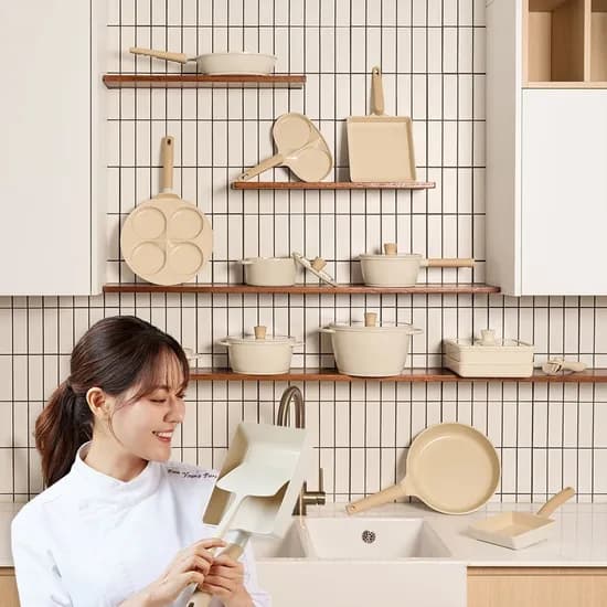 국내생산 인덕션 베이지 프라이팬/냄비 단품 15종