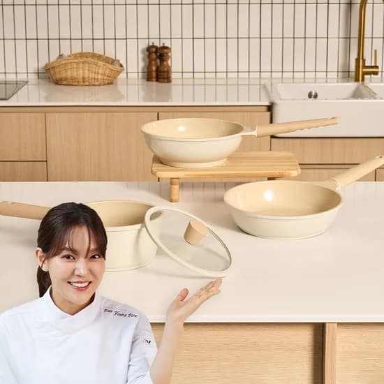 국산 세라믹 인덕션 팬/궁중팬/편수냄비 1인가구추천 3종세트