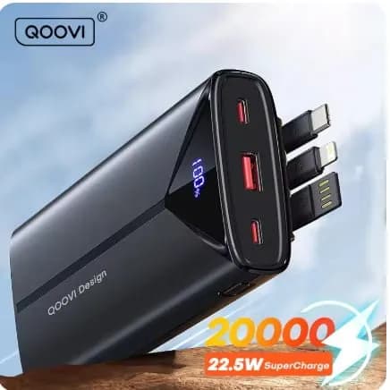 QOOVI 20000mAh 22.5W 휴대용 보조배터리