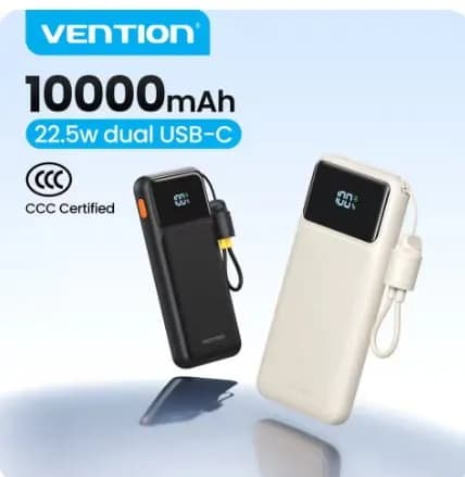 Vention CCC 22.5W 10000mAh 휴대용 보조배터리