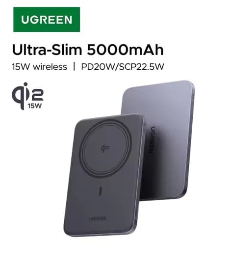 유그린 울트라 슬림 20W Qi2 15W 마그네틱 보조배터리 5000mAh