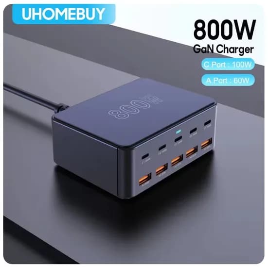 800W USB C GaN 충전기 100W PD3.0 PPS QC3.0