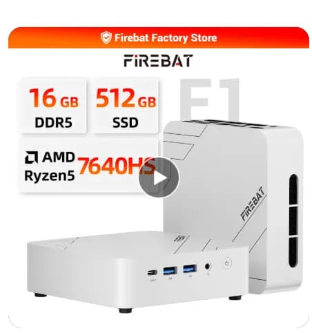 FIREBAT F1 미니 PC AMD Ryzen 5 7640HS DDR5 16GB