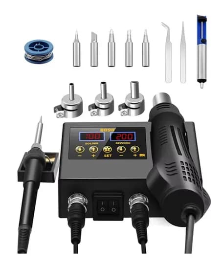 JCD 8898 납땜 스테이션 750W 2in1 납땜 인두