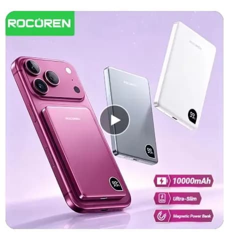 로코렌 5000mAh 마그네틱 고속 충전 무선 보조배터리