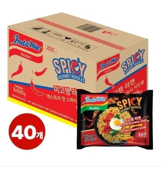 미고랭 라면 스파이시 치킨향 매운 볶음면 40개 8,677원