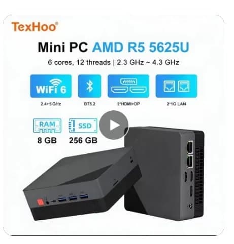 텍스후 미니 PC AMD 라이젠5 ($114) 무배