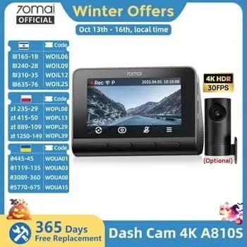 70mai A810S 4K 블랙박스 IMX678 원격 제어 Wi-Fi 6
