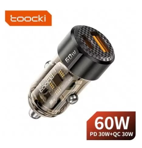 Toocki 60W 자동차 충전기 30W USB A + 타입 C PD30W