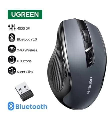 UGREEN 인체 공학적 블루투스 5.0 마우스 $8.18
