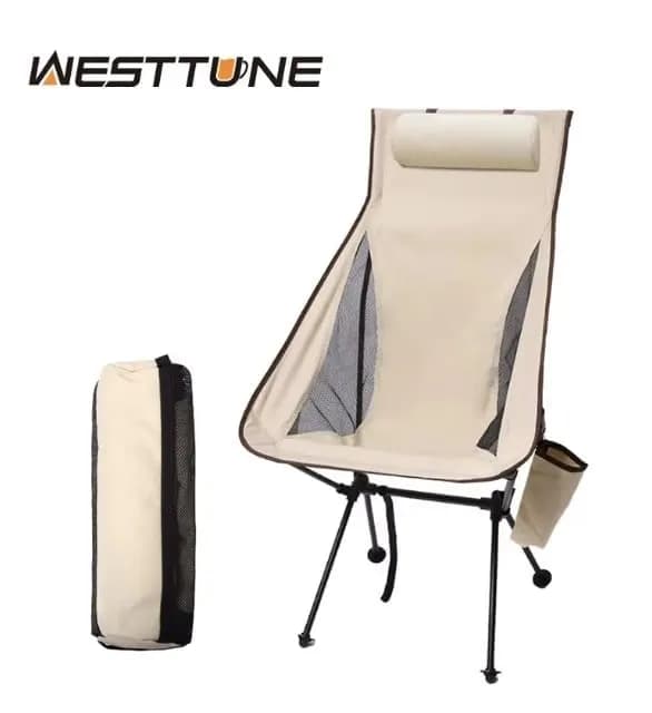 WESTTUNE 헤드레스트 휴대용 접이식 캠핑 의자 경량 $10.45