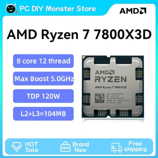 AMD 5700x3D($113) 7500F($92) 5700X($99) 7700($131) 5600G($68) 5600($65)2
