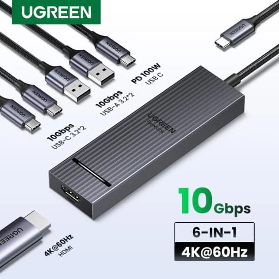 UGREEN USB C 허브 10Gbps 4K60 6-in-1($16.01/무료) 10-in-1($32.62/무료) | UGREEN 300W GaN 접지충전기($93.08/무료)