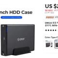 ORICO 3.5인치 HDD 케이스($19.20/무료)