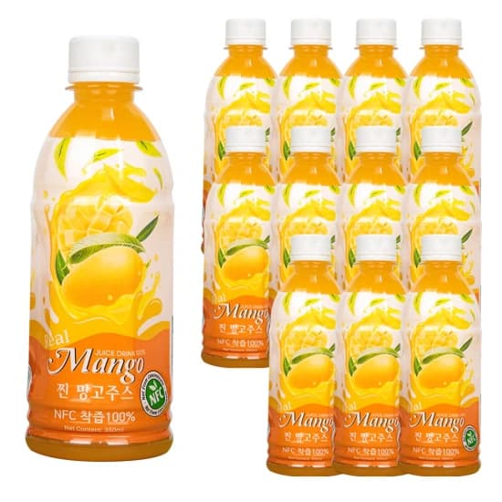 파모빗 찐 망고 착즙 주스 100% 350ml 12병 (14,169원/무료)