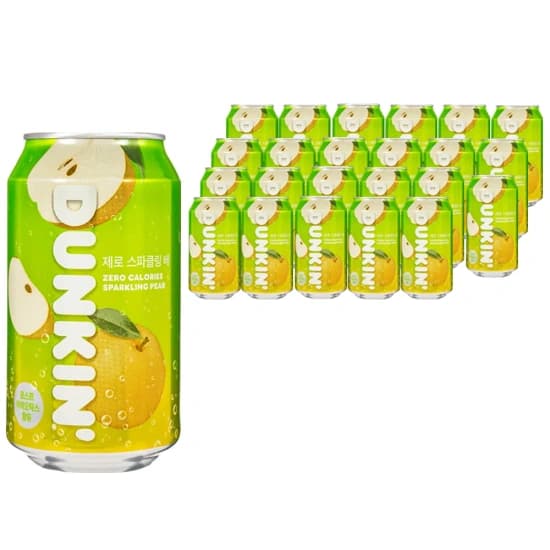 던킨 제로 스파클링 배 탄산음료 350ml 24개 (9,866원/무배)