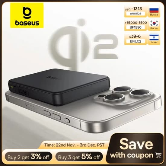 Baseus 맥세이프 Qi2 마그네틱 보조배터리예상가 ($24.99/무배)