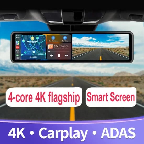 <알리익스프레스 11월 블랙프라이데이 대시캠캠모음>듀얼 렌즈 자동차 DVR GPS 네비게이션 라디오 멀티미디어 와이파이 비디오 플레이어, 4K ADAS 대시 캠 ($35.39/무배)