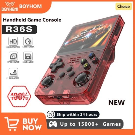 R36S 레트로 휴대용 게임 콘솔 리눅스 시스템, 3.5 인치 IPS 스크린($17.80/무배)