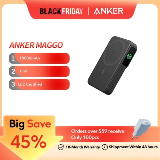Anker MagGo 트럼프 스타일 보조배터리10,000mAh ($49.25,무료),Anker 프라임 보조배터리 휴대용 충전기20,000mAh ($85.87,무료)