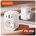 Toocki PD 30W GaN 충전기 USB 벽 소켓 멀티탭($10.04/무료)2