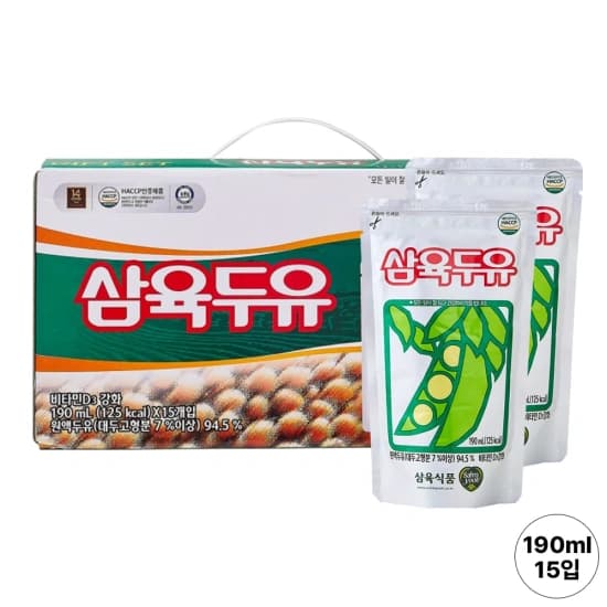 삼육두유 파이토메이드 190ml*24개(4,036원/무료), 고소한A 950ml 12팩(10,676원/무료), 미숫가루두유 파우치 190ml 45입(13,828원/무료), 검은콩&칼슘 190ml 20입(5,356원/무료), 검은콩호두&아몬드 190ml 30입(8,679원/무료), 수입 멸균우유 1L 12입 혼용(10,676원/무료)1